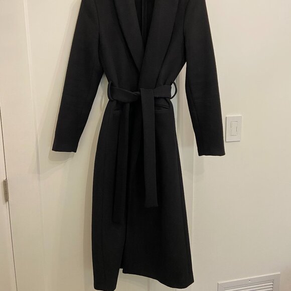 Reformation Greenwich Wool Coat in Black - Picture 4 of 10